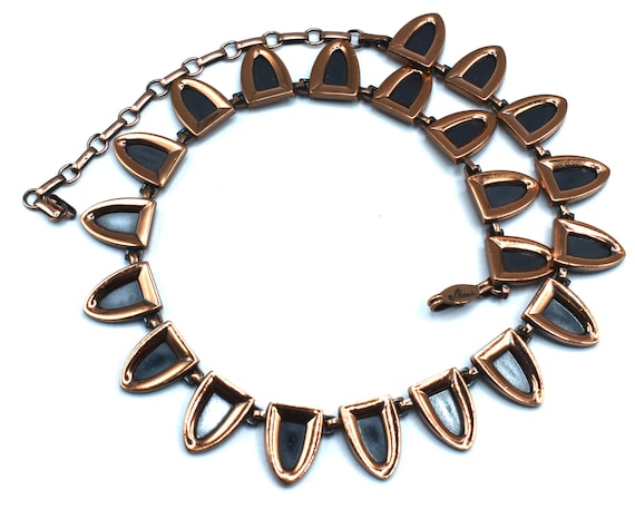 Solid Copper necklace Renoir Signed copper Egypti… - image 1