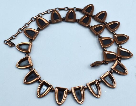 Solid Copper necklace Renoir Signed copper Egypti… - image 8