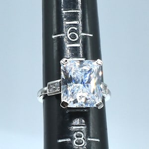 Huge CZ Sterling Cocktail Ring