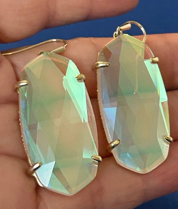 Kendra Scott Gold Drop Earrings in Dichroic Glass 