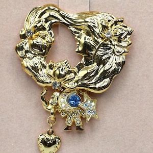 New in box, Kirks Folly Lady of The Lake, Art Nouveau Pin brooch