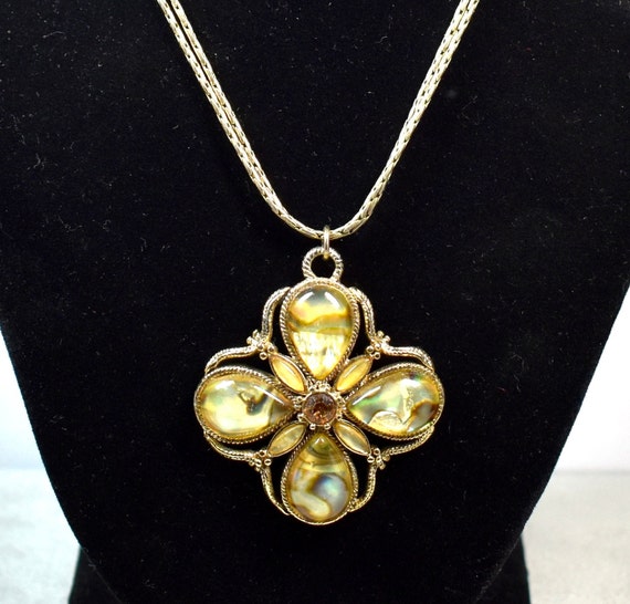 Collection of Monet with Abalone and Rhinestone P… - image 1