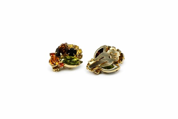 Vintage Bee Clip-On Earrings, Juliana Style Rhine… - image 3