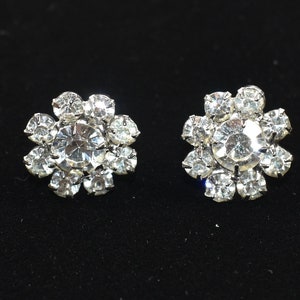 Clear rhinestone earrings screw backs guaranteed clear rhinestones