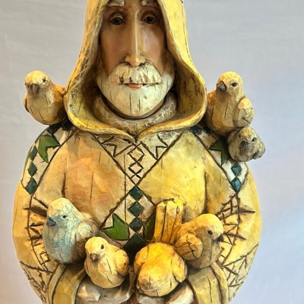 Rare Jim Shore St Francis Statue 25" 4002241heartwood Creek Jim Shore