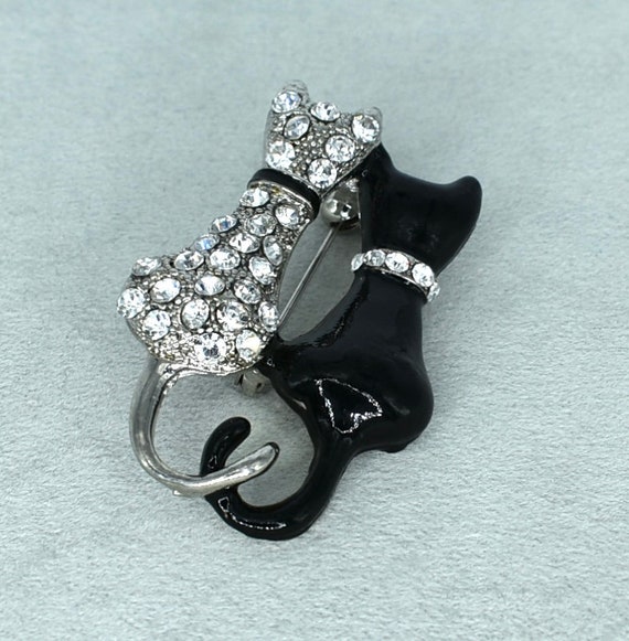 Personal Collection Vintage Rhinestone Kitty Cat … - image 2