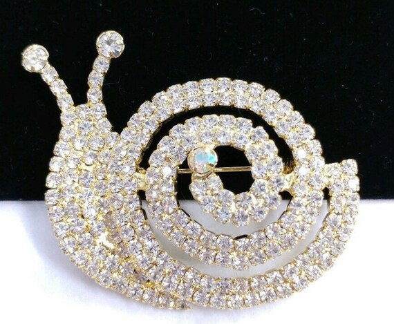 Broche Vintage En Forme De Coquille D'escargot - Plastique - Bon état - Fabriquée En France