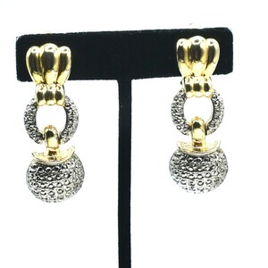 Park lane Dangle Rhinestone Gold Earrings Clip on