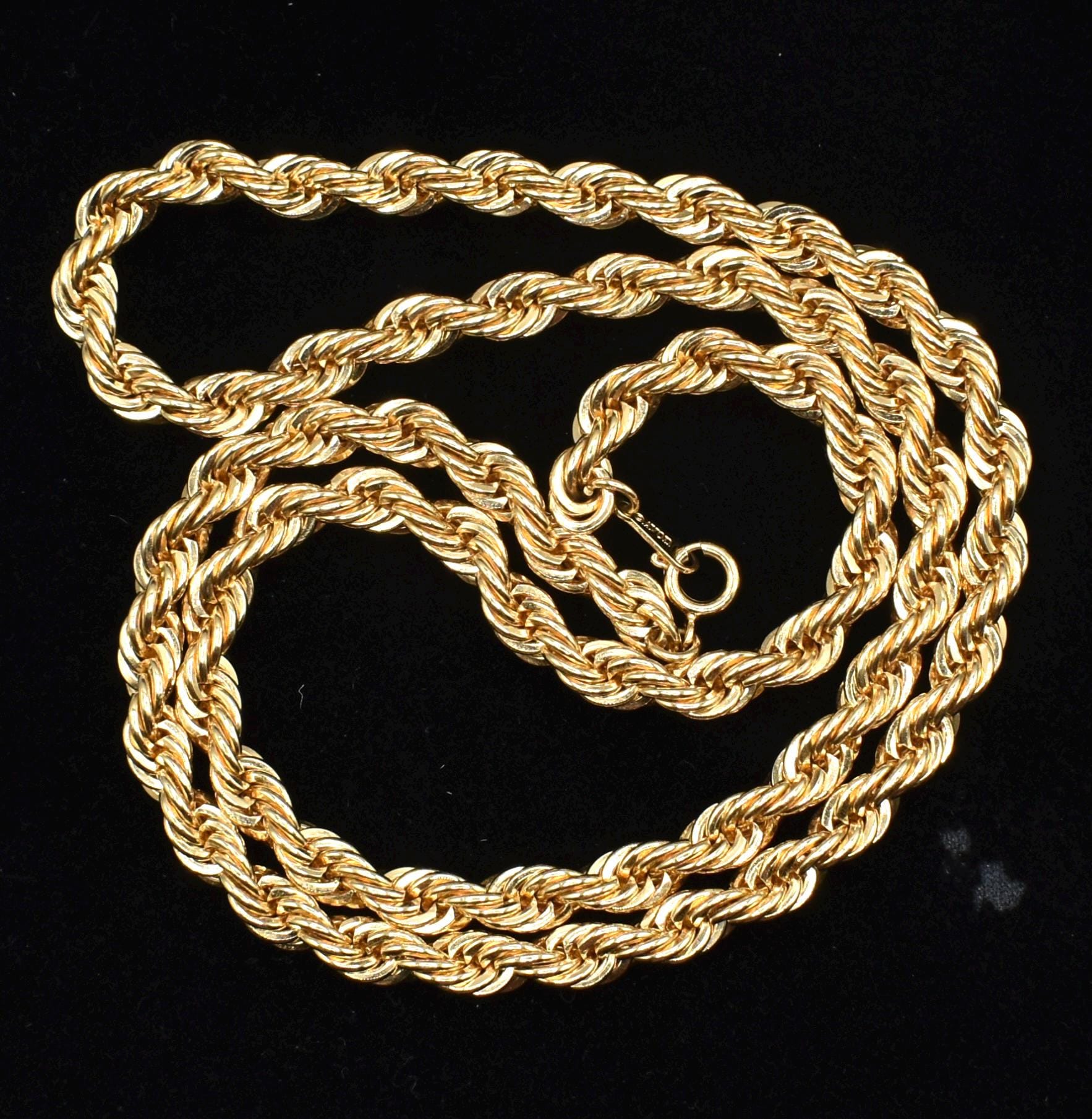 Vintage Avon Gold Tone Rope Chain Necklace – Classic Layering