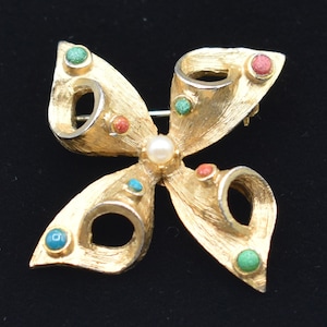 Vintage Judith Green Abstract Brooch Gift for her