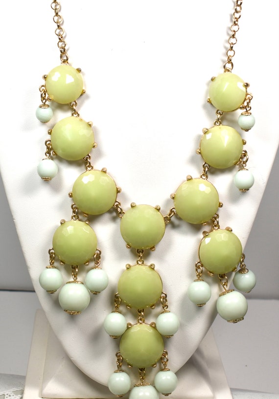 Vintage Modern Pale Green and Pale Sky Blue Bubble