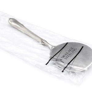 Wallace Grande Baroque Sterling Silver Cranberry Server, Vintage Berry Spoon, Solid Sterling Flatware