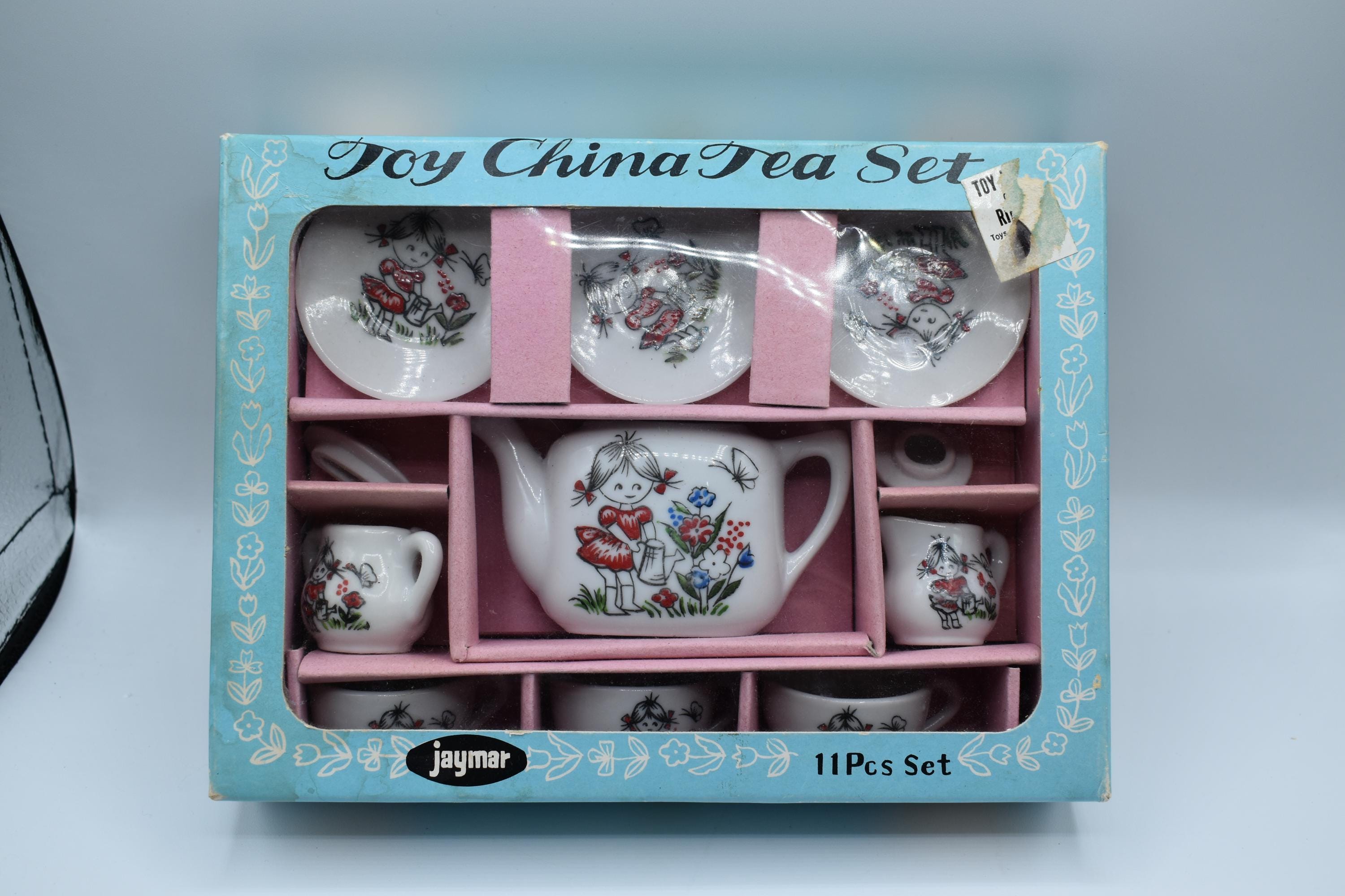 Vintage Jaymar Toy Tea Set | 11-piece Porcelain China, Original