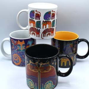 Personal collection Laurel Burch Coffee Mugs Cats feline mugs