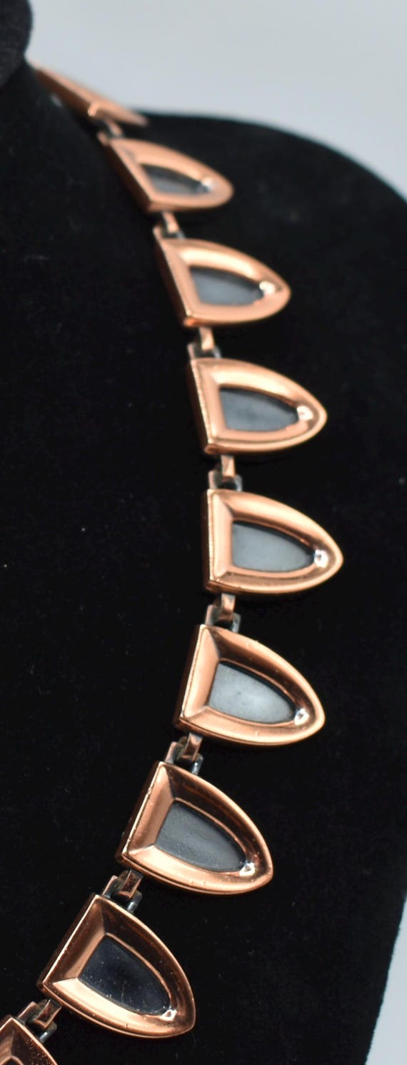 Solid Copper necklace Renoir Signed copper Egypti… - image 2