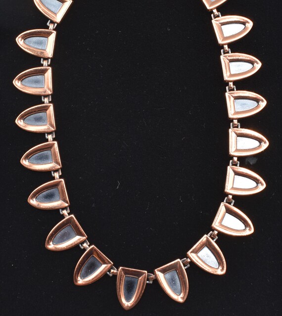 Solid Copper necklace Renoir Signed copper Egypti… - image 6