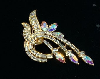XGALBLA Spilla Ragno Vintage Con Cristalli Austriaci - Accessorio Halloween Per Donna - 4,5 Cm