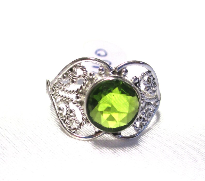2.02ct Natural Peridot Sterling Silver Cocktail Ring - August Birthstone Ring In Gift Box