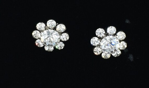 Made in Austria rhinestone earrings clip on - image 1