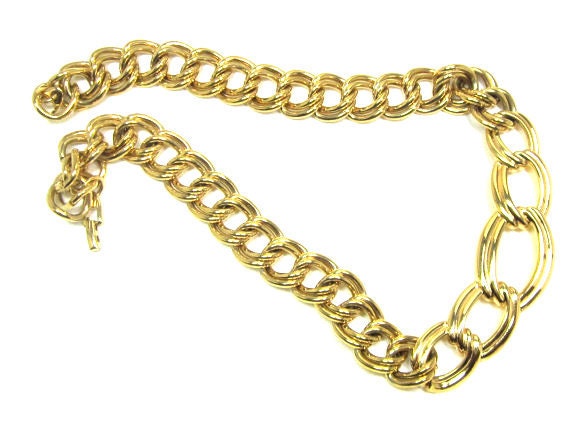 Designer Napier Signed Double Loop Chain Necklace… - image 4