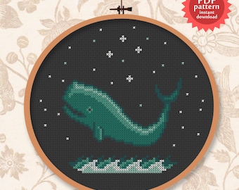 Whale of a time - PDF cross stitch pattern