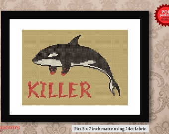 Orca or Killer Whale - PDF Cross stitch pattern