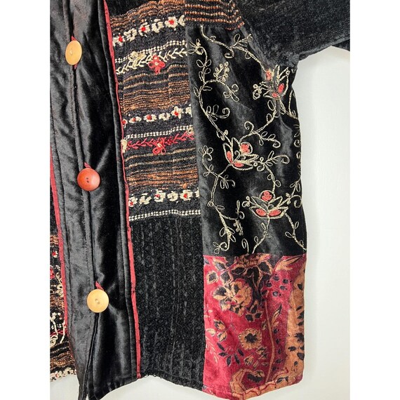 Flashback Velvet Patchwork Jacket Embroidered But… - image 7