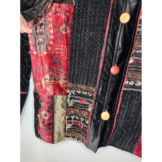 Flashback Velvet Patchwork Jacket Embroidered But… - image 4