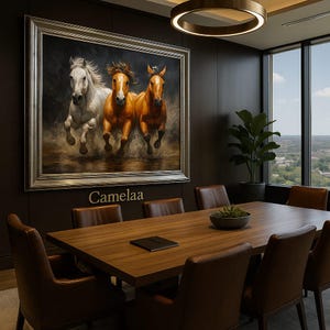 Glass Horse Wall Art, Horse Glass Painting, Glass Wall Art Horses