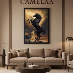 Glass Horse Wall Art, Horse Glass Painting, Glass Wall Art Horses