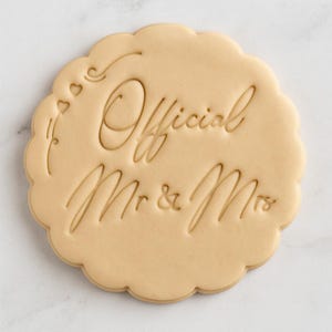 Personalized Mr & Mrs Cookie Stamp: Wedding Fondant Embosser