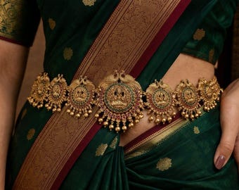 Gold Waist Belt For Women Free Size Vaddanam Hip Belt kamarband Dance Jewelry Body