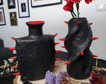 Thorns Collection - Artistic Vases (Set of 2), Gothic Home Decor