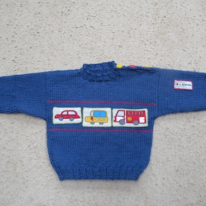 blue babysweater cars size 68