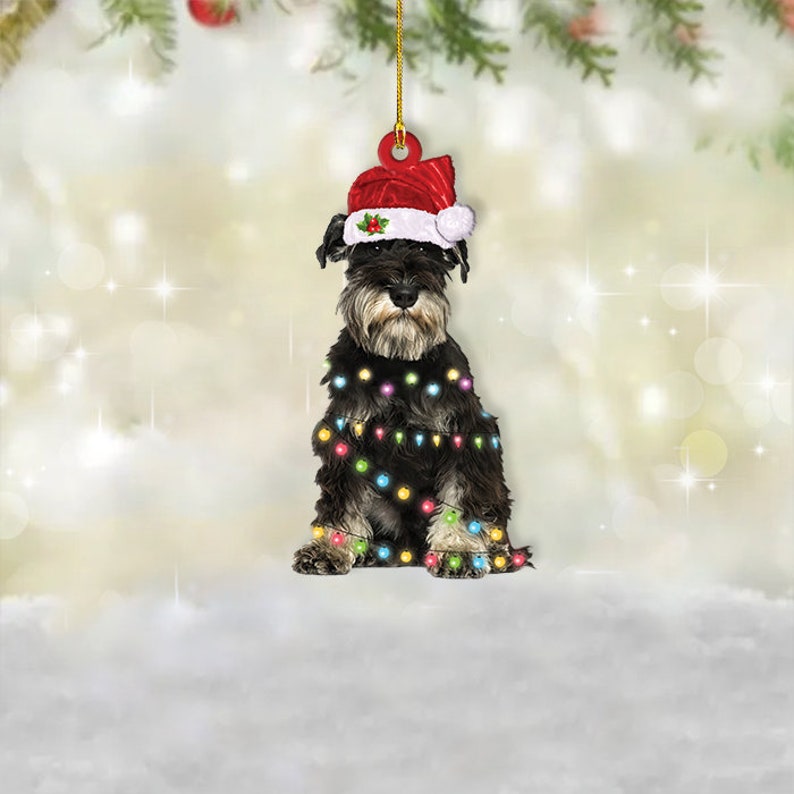 Miniature Schnauzer Dog Christmas Ornament Miniature - Etsy