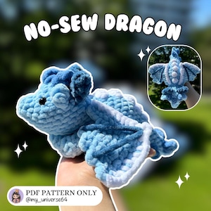 NO SEW dragon crochet PDF pattern
