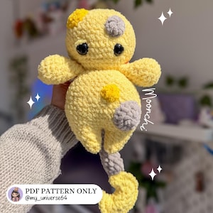 Moonchi Moon-haakpatroon pdf, kawaii ruimte amigurumi pluche tutorial
