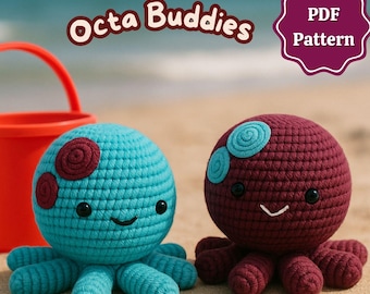 Octopus Crochet Pattern PDF | Amigurumi Crochet Pattern Sea Animal | Cute Octopus Plush Toy Easy DIY Pattern Digital Download