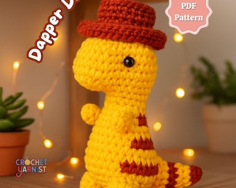 Tyrannosaurus Dino Crochet Pattern PDF | No Sew Amigurumi Toy Pattern| Beginner Friendly | Amigurumi Crochet Pattern Plush Instant Download