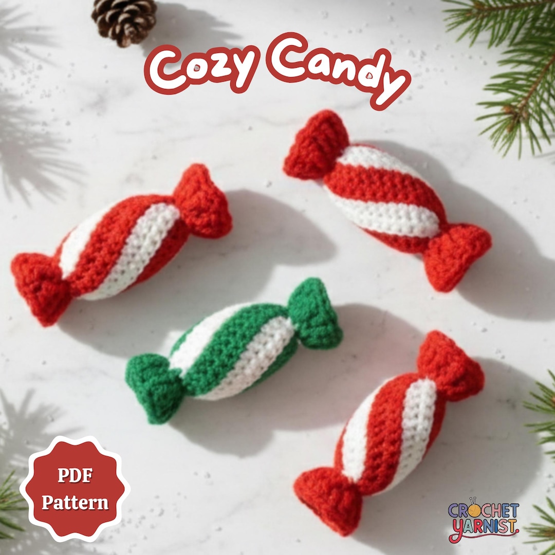 Christmas Crochet Pattern Cozy Candy Cane Plushie – Easy No-sew ...
