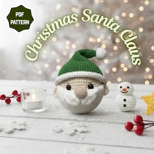 Santa Claus  Ornament Crochet Pattern – Easy Amigurumi Santa PDF – Cute Christmas Tree Decoration – Holiday Crochet DIY Gift