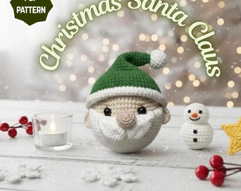 Weihnachtsmann Ornament Häkelanleitung – Easy Amigurumi Santa PDF – Niedliche Weihnachtsbaum Dekoration – Urlaub als DIY Geschenk