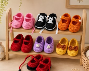 7-in-1 Doll Shoes Crochet Pattern Bundle, 7 Amigurumi Doll Shoe Styles PDF, PDF Bundle, Amigurumi Bundle, Instant Download Doll Wear