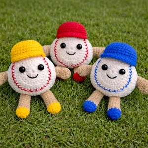 Baseball Crochet Pattern PDF | Amigurumi Baseball Plush Toy | Beginner Friendly Crochet Pattern | Cute Sports Plush DIY