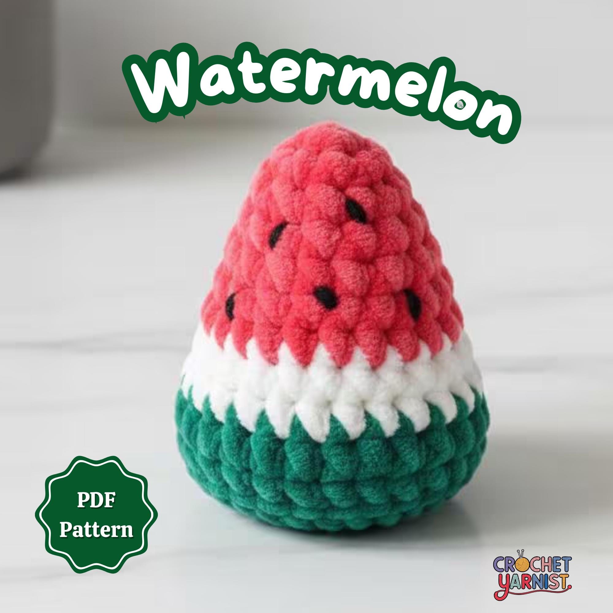 39 Crochet Watermelon Patterns to Cheer You Up 19 Crochet Watermelon Mini Fruit Amigurumi Plush