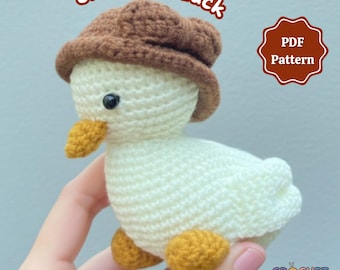 Duck Crochet Pattern PDF, Amigurumi Rubber Duck Crochet Pattern, Low-Sew Plushie Pattern with Bulky Yarn, Easy Fast Crochet Pattern