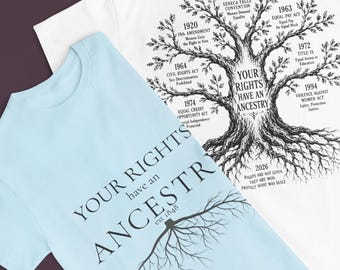 Your Rights Have An Ancestry Shirt | Feminist History Tee | Womens Rights Timeline Shirt | Equality History Shirt | Empowerment Gift