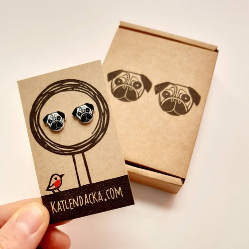 Pug Earrings Pug Jewelry Pug Jewellery Pug Gifts Dog Etsy Norway