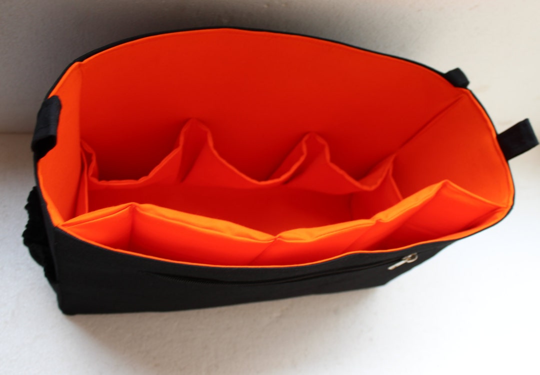 XL Bag Organizer for YSL Tote Bag 13.5wide X 9.5 Height X 4.5 Deep Black and Orange Color Etsy