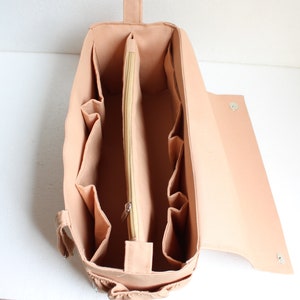 Artsy MM Vegan Leather Handbag Organizer in Ecru Color